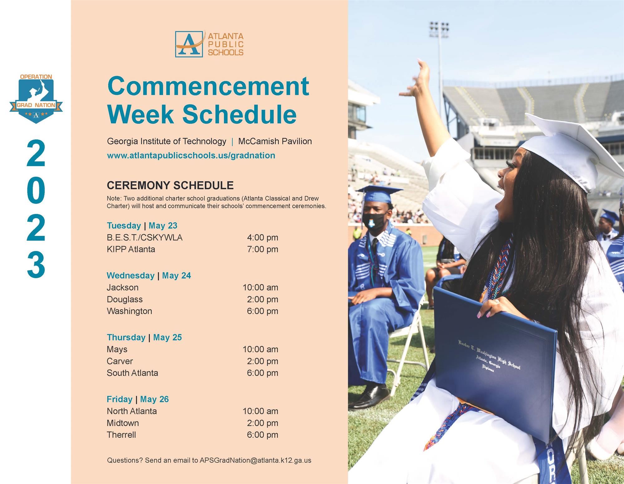Commencement Week Schedule